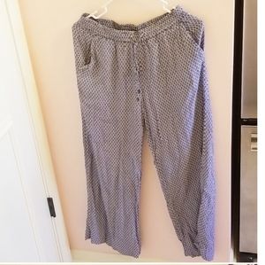 MICHAEL KORS navy print flowy pants